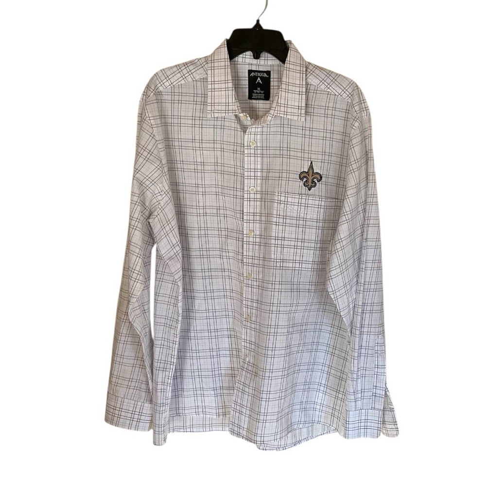 Antigua Fleur de Lis Saints Logo Long Sleeve Shirt